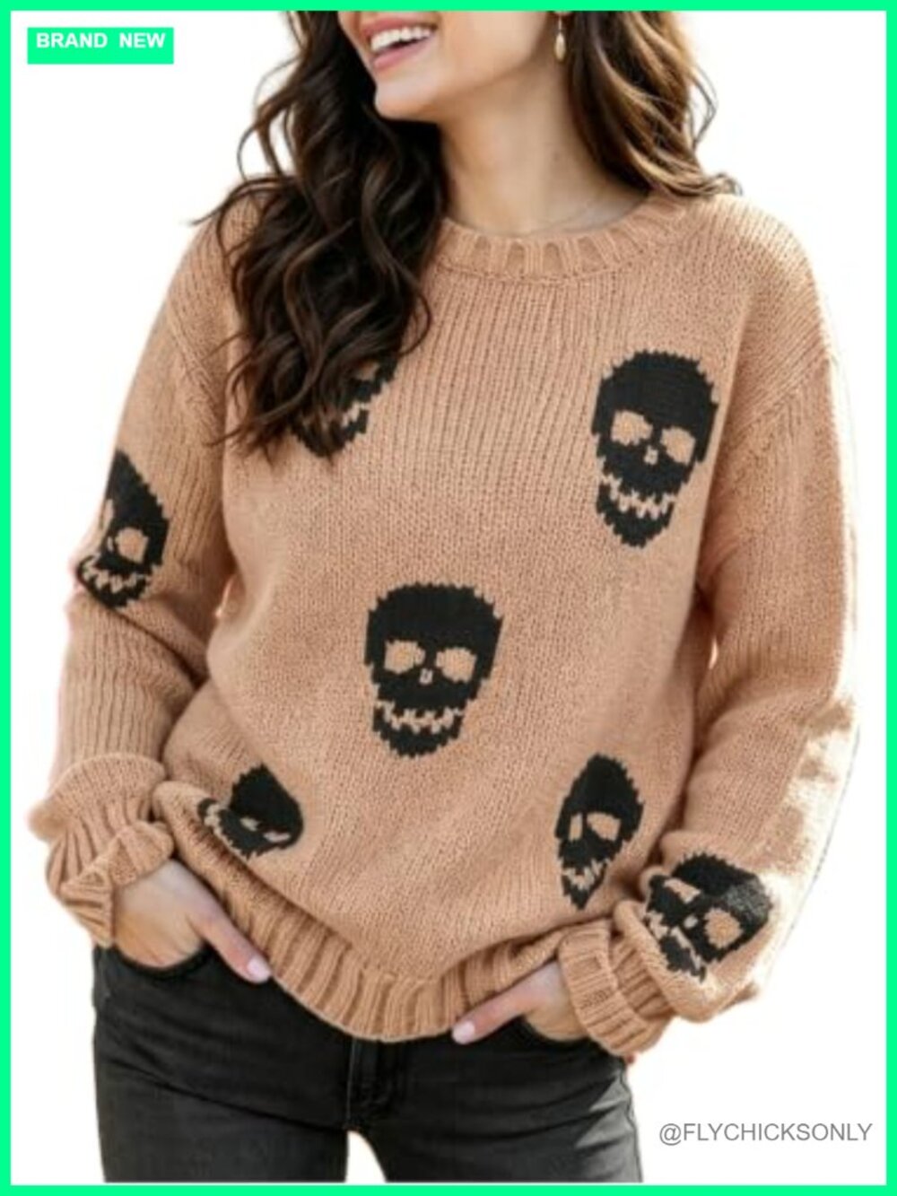 Vintage Halloween Crewneck Sweatshirt Pullover Sweater Women Long Sleeve